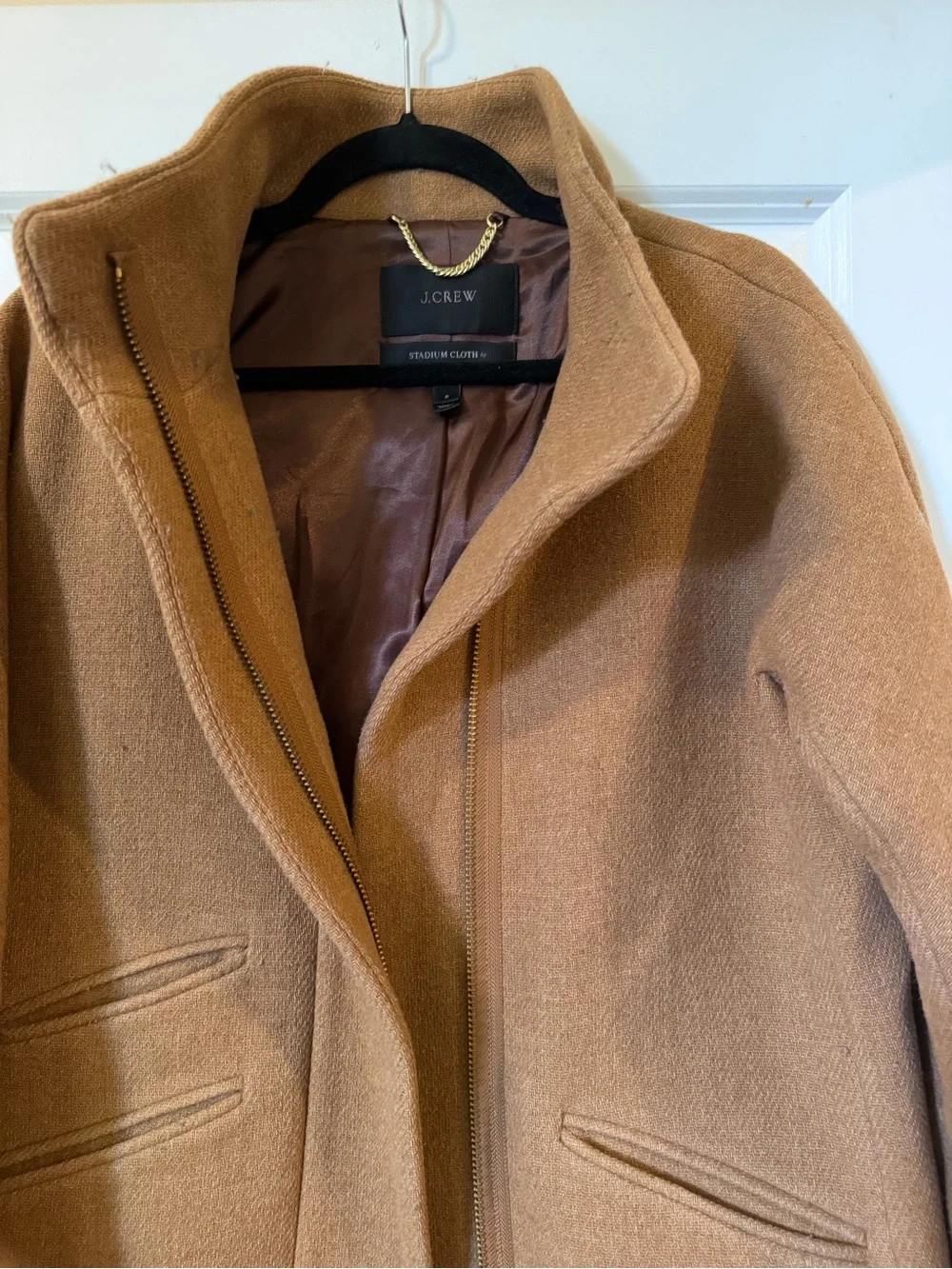 J.Crew Lodge Coat Italian Stadium-Cloth Wool - Size 6 - Picture 9 of 9